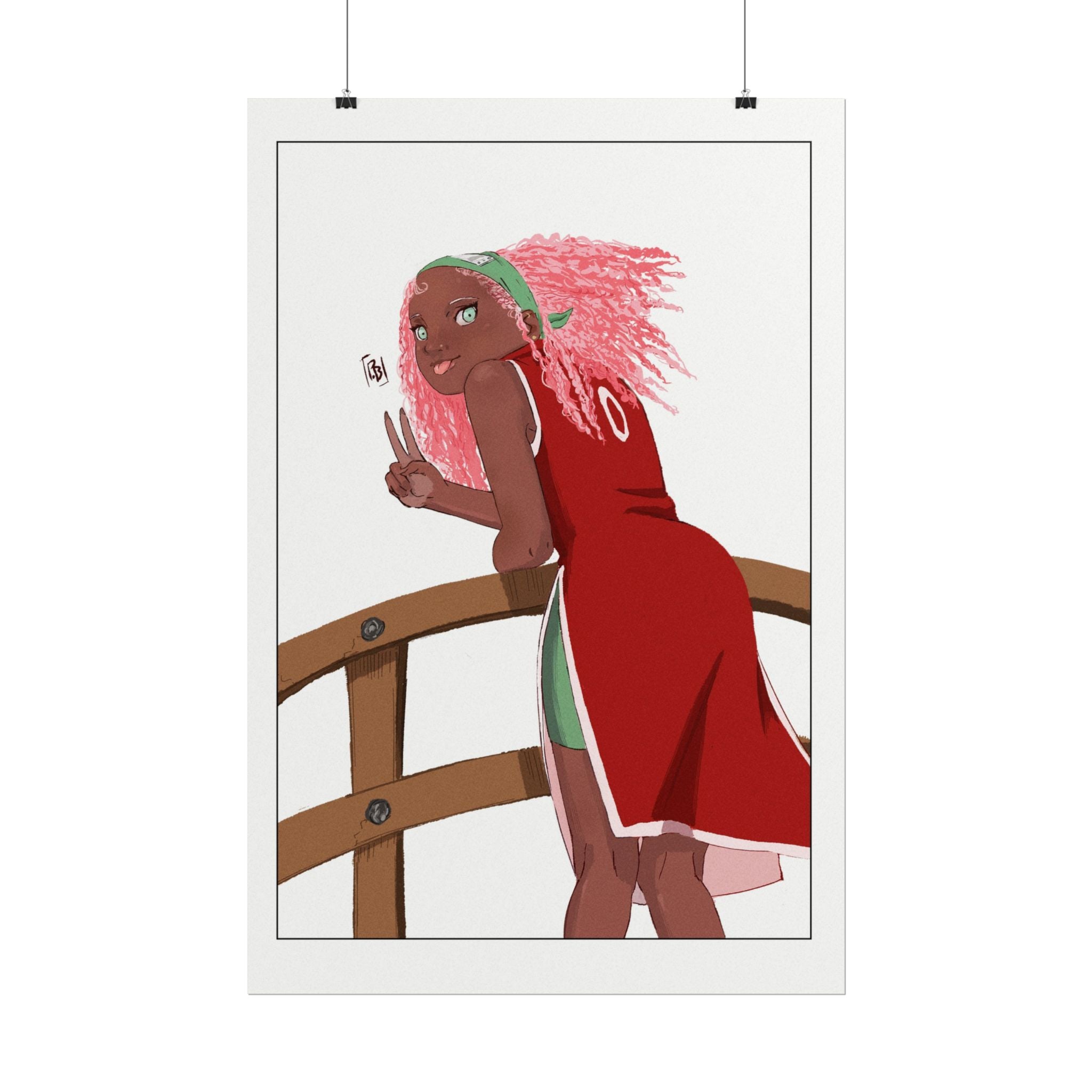 Pink hair girl by Alonewayne