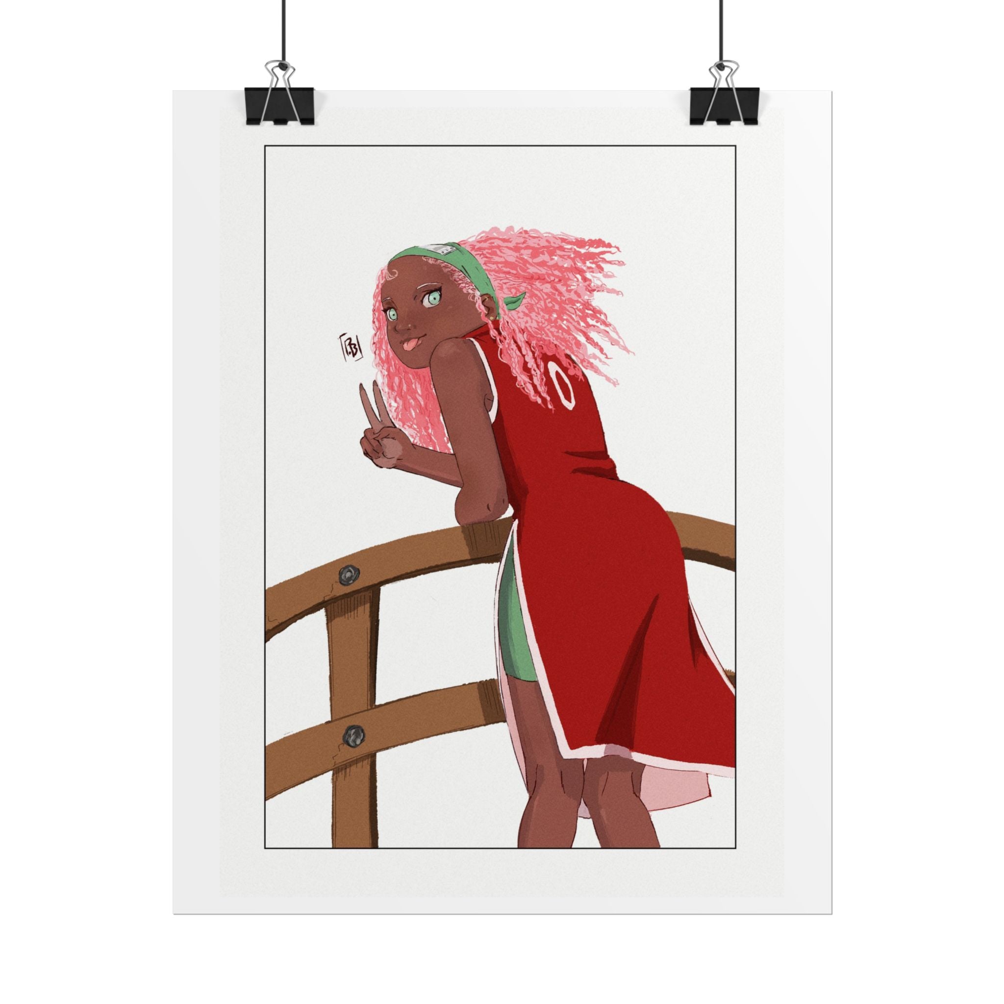 Pink hair girl by Alonewayne