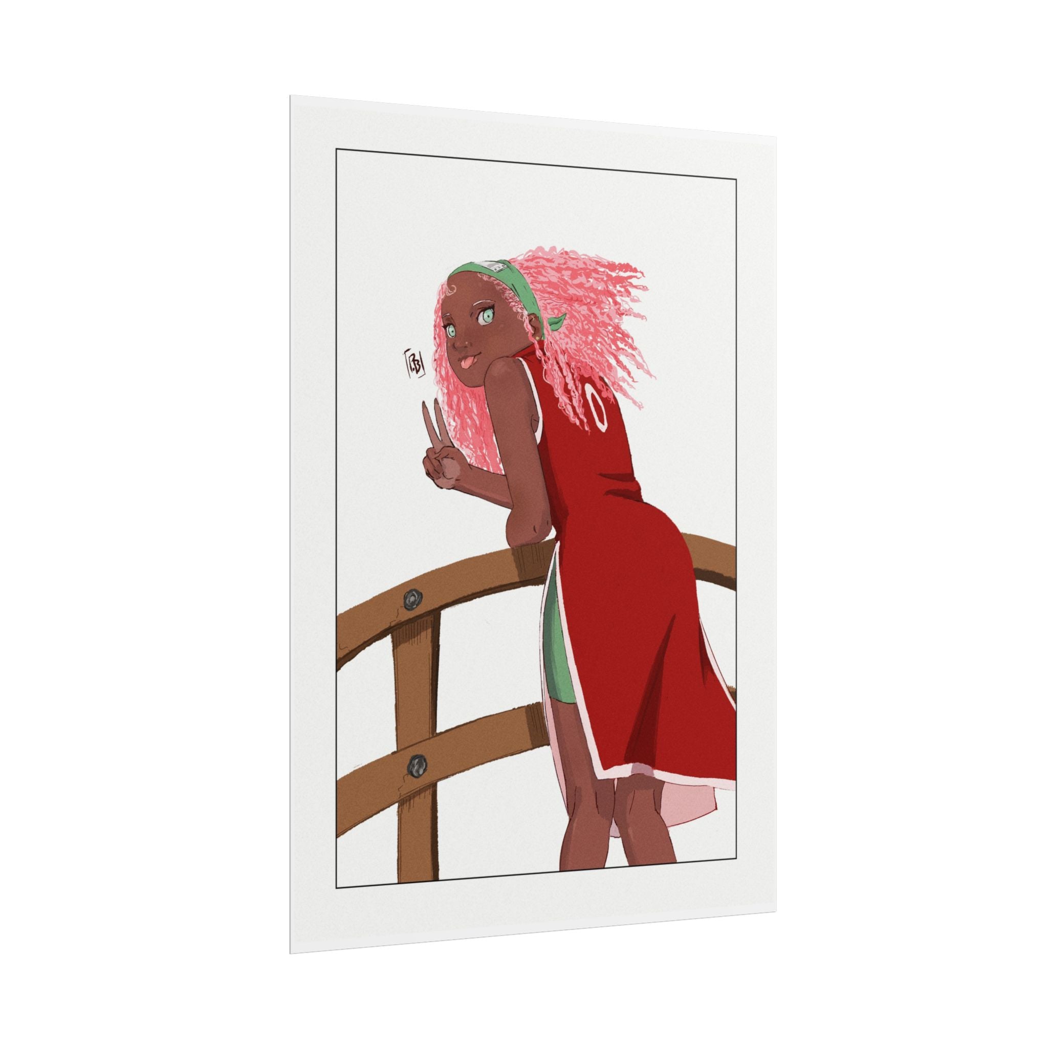 Pink hair girl by Alonewayne