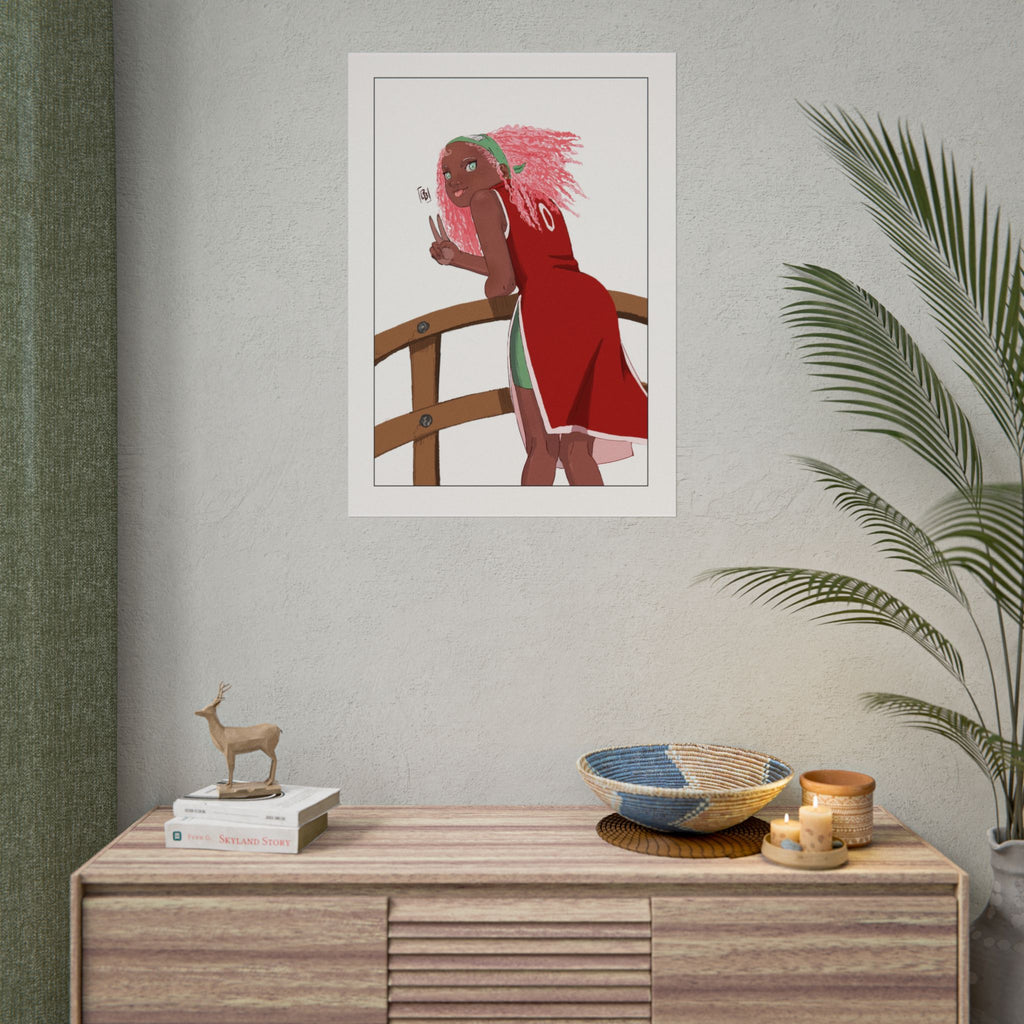 Pink hair girl by Alonewayne