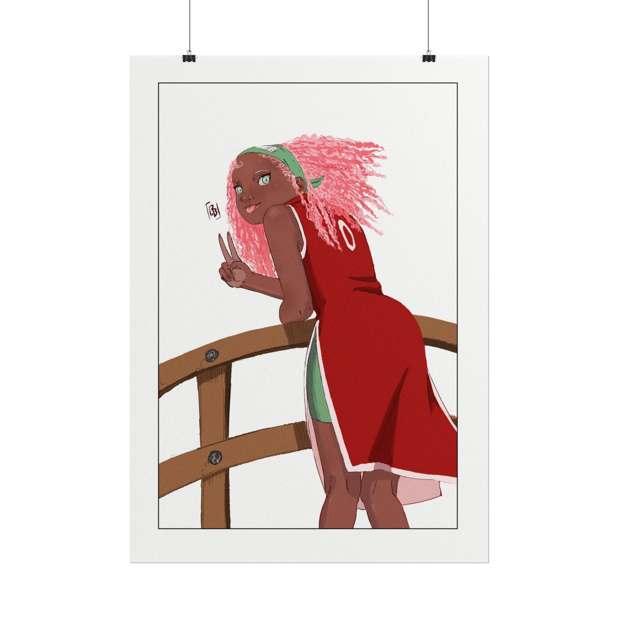 Pink hair girl by Alonewayne
